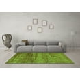 thumbnail image 3 of Ahgly Company Indoor Rectangle Abstract Green Modern Area Rugs, 7' x 10', 3 of 4