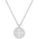 thumbnail image 1 of Classic Stainless Steel Flat Round IC XC NIKA Cross Pendant Necklace for Women Daily Wear Stainless Steel Color 17.72 inch(45cm), 1 of 3