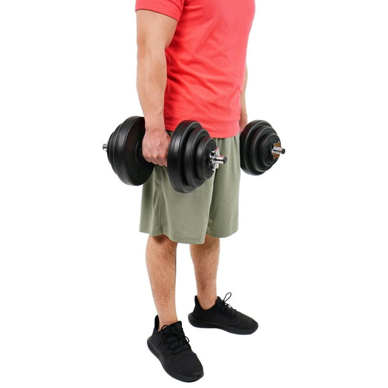 Sunny health & fitness 40 lb vinyl dumbbell set hot sale