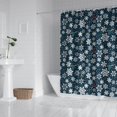 thumbnail image 2 of Dark Blue Christmas Snowflake Pattern Shower Curtain 84"x72" ,Bathroom Decorative Shower Curtains Set with 12 Hooks,Modern Waterproof Washable Shower Curtain, 2 of 6