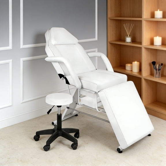 24.4" H X 70.8" L Massage Salon Tattoo Bed, Portable Beauty Parlor Tattoo Wax Chair, Multi-Purpose Black Lash Bed, Adjustable Tattoo Chair with Removable Arm for Home Beauty Use