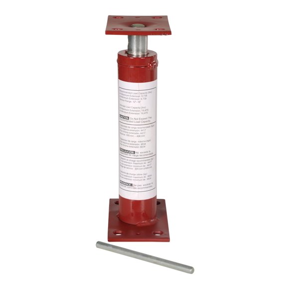 Vestil FJB-16 Gato para piso de sótano Rango de altura de 12"" - 16" Capacidad máxima de altura (libras) 9738 Capacidad mínima de altura (libras) 9738 Rojo