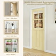 thumbnail image 3 of 32" x 80" Slab Only, 4-Lite Split Dutch Door 2 Panels Unfinished Solid Pine Wood Clear Glass Slab Doors Half Interior Door, 3 of 7