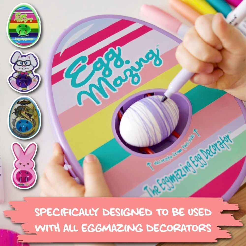 Authentic White Wooden Eggs - for Easter Egg Decorating, Arts and Crafts - Matte White Eggs Specifically Designed to be Used with All Eggmazing Egg Decorators (24 Pack)