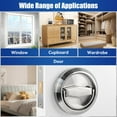 thumbnail image 2 of relayinert Lot de 2/lot Poignée Ronde Invisible Durable pour Porte d'Armoire Loquet Poignée Grand en Acier Inoxydable, 2 of 6