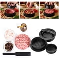 thumbnail image 4 of Molde antiadherente 3 en 1 para hamburguesas, carne de res, verduras, herramienta esencial para hacer hamburguesas rellenas, deslizador, barbacoa, parrilla ER, 4 of 5