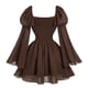 thumbnail image 3 of mfyjkho Vestidos para mujer, Vestido de gasa de manga larga con volantes y mangas acampanadas para mujer Vestidos maxi para mujer m, 3 of 3