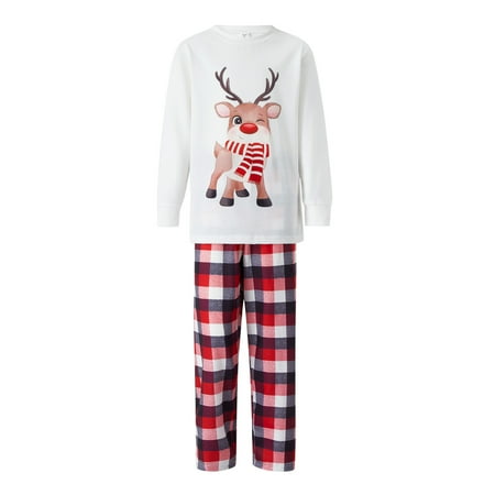 

Luckinbaby Family Matching Christmas Pajamas Outfits Elk Printed Tops +Pants Sets