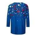 thumbnail image 3 of GERsome Womens American Flag Shirts 4th of July 3/4 Sleeve T Shirt Funny USA Graphic Tees Patriotic Casual Loose Fit Pullover Tops S-5XL, 3 of 4