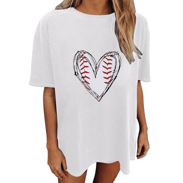 adviicd Hauts pour Femmes T-Shirts à Manches Courtes Col Rond Déchiré Découpé Été Décontracté Basique Blanc,L