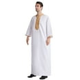 thumbnail image 5 of SEMIMAY Men's Casual Arab Middle Eight Sleeve Embroidered Robe, 5 of 8