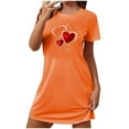 thumbnail image 2 of VgaVtl Sleep Shirts for Women Plus Orange Short Sleeve Womens Nightgown Breathable Funny Valentines Day Print Nightgowns, 2 of 3