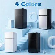 TACOOL Refrigerator with Top Freezer 2.4Cu.ft Two Door Small Mini Fridge for Person Use with Egg tray, White
