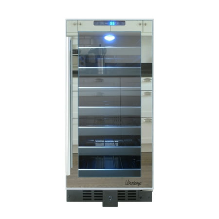 33-Bottle Touch Screen Mirrored Wine Cooler (Best Lg Refrigerator Reviews)