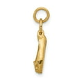thumbnail image 2 of Real 14kt Yellow Gold 3D Ballet Slippers Charm Pendant; for Adults and Teens; for Women and Men, 2 of 3
