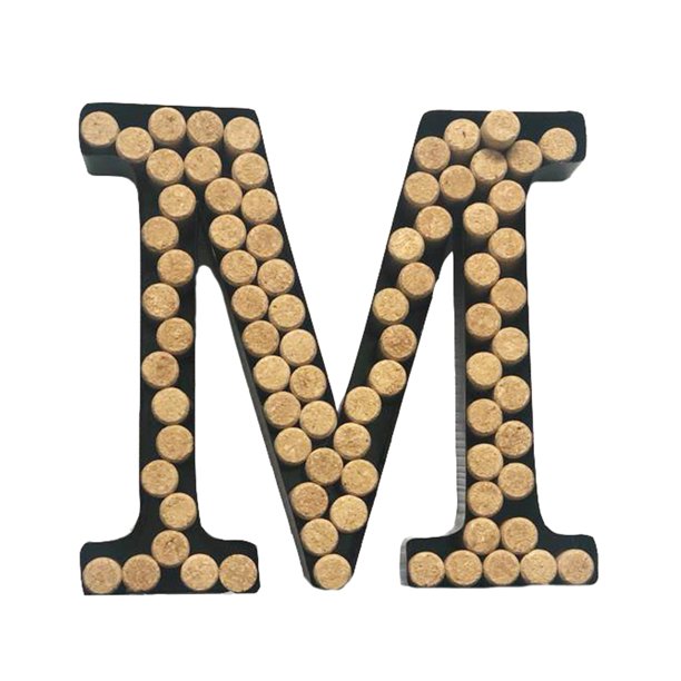 Wine Cork Holder (AZ) (Letter M) Decorative Wine Letters