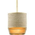 thumbnail image 4 of Gold Leaf Abaca Rope Tenby Oval Chandelier, 4 of 7