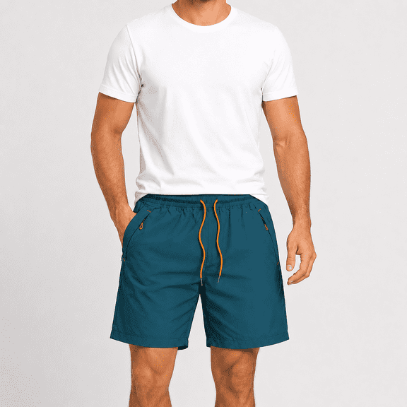 Dpjklzsn Men's Quick Dry Athletic Shorts with Built-In Liner, Zipper Side Pockets, Drawstring Waist Running Gym Beach Shorts