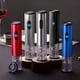 thumbnail image 5 of Abridor de vino eléctrico, abridor de botellas de vino recargable, set de regalo, sacacorchos automático, abridor de vino electrónico, color negro plateado., 5 of 5