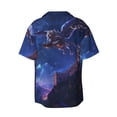 thumbnail image 5 of Salouo Starry Sky Wall Flying Tiger Pattern Cuban Collar Shirts for Men Button-Down Shirt Men's Short Sleeve Shirts Hawaiian Shirts Casual Shirts -XX-Large, 5 of 6