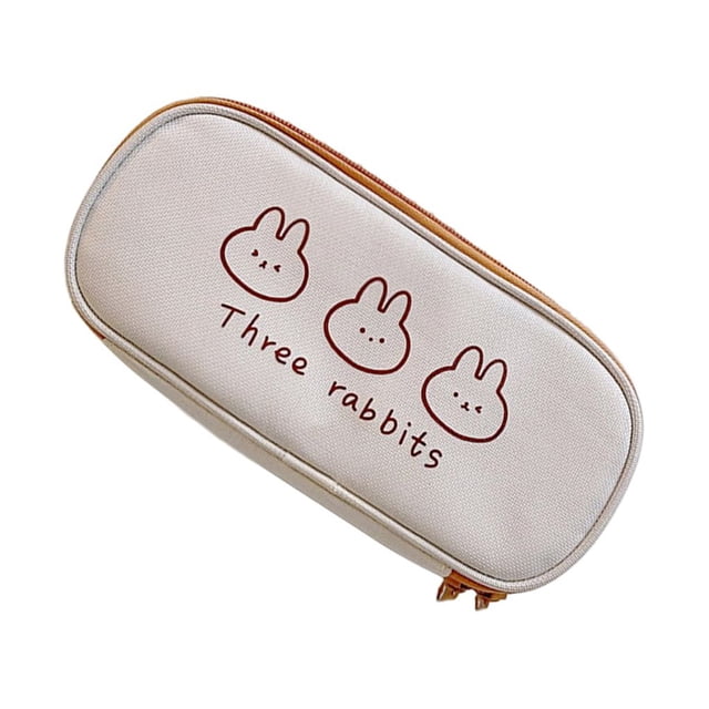 Ruiboury Cute Pencil Big Pen Kawaii Stationery Cases for Student Secondary school Office Organizer. Three Little Rabbit Three Little Rabbit
