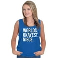thumbnail image 5 of Worlds Okayest Niece Family Love Tank Top Tee Shirt Women Brisco Brands X, 5 of 5