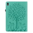 thumbnail image 3 of TOP SHE Case for (11 Inch) Lenovo Tab P11 (Model TB-J606F / TB-J606X) - Synthetic Leather Protective Case Lightweight Slim Thin Cute Tree Pattern Stand Case with Card Holder (Green), 3 of 8