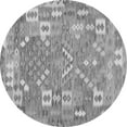 thumbnail image 1 of Ahgly Company Indoor Round Southwestern Gray Country Area Rugs, 3' Round, 1 of 1