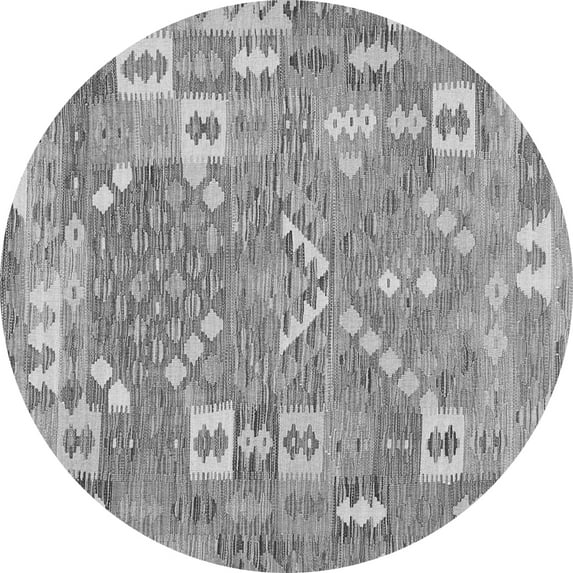 Ahgly Company Indoor Round Southwestern Gray Country Area Rugs, 3' Round