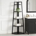 thumbnail image 6 of Fnova 71" 5-Tier Industrial Corner Ladder Shelf, Modern Corner Bookshelf, Compact Bookcase, Plant Stand for Living Room, Kitchen, Home Office, 6 of 14