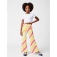 thumbnail image 4 of 9-10Y Girls Colored Flared Pants Digital Print Trousers Slim-Fit Wide Leg Flare for Spring Summer Autumn, 4 of 6