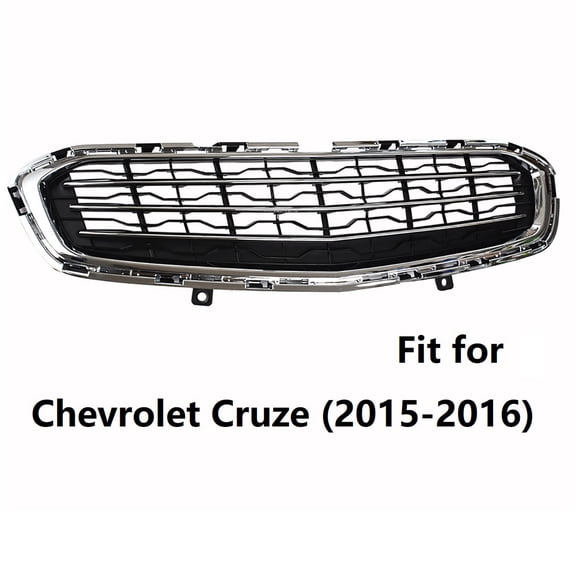Fit for Chevrolet Cruze 2015-2016 Front Grille, Black & Silver Chrome, 15-16 Cruze Grill