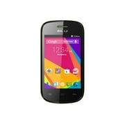 BLU Dash JR TV D141T - Smartphone - dual-SIM - RAM 256 MB / Internal Memory 512 MB - microSD slot - LCD display - 3.5" - 320 x 480 pixels - rear camera 2 MP - front camera 0.3 MP - black, yellow
