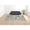thumbnail image 2 of HomeRoots 514138 12 x 15 ft. Tan Orange & Ivory Abstract Power Loom Distressed Rectangle Area Rug, 2 of 5