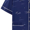 thumbnail image 4 of Blekii Men's 3 Piece Pajama Set, Short Sleeve Top & Shorts Sleepwear, Matching Lightweight Loungewear, Summer Breathable Sleep Outfit, Complete Sleep Set for Hot Weather,, 4 of 6