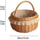 thumbnail image 3 of Picnic Basket, Wicker Picnic Basket, Flower Girl Baskets, Handle with Storage Basket, Picnic Accessories, for Wedding Holiday(Unlined), 3 of 5