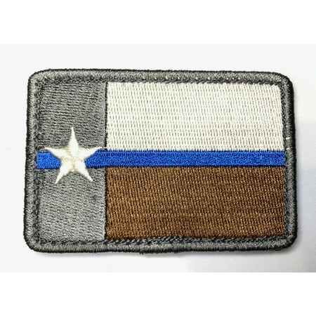 Texas subdued Thin Blue Line Morale Patch Hook & Loop Police