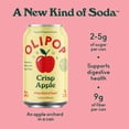 thumbnail image 2 of OLIPOP Prebiotic Soda Pop, Crisp Apple, A New Kind of Soda Packed with Prebiotics, Fiber, and Botanicals, Gluten Free, Vegan, GMO Free, 12oz (12-Cans), 2 of 5