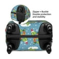 thumbnail image 4 of Daiia Dino Christmas Adventure Snowy Blue Luggage Cover, Thickened Washable Travel Luggage Covers, Elastic Unique Baggage Covers for 18-20 inch Luggage-Large, 4 of 9