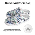 thumbnail image 6 of Wukai Hawaii Palms Print Women's Indoor Bedroom Slipper Slip On Shoes, Unisex House Shoes with Anti-Skid Sole for Men, Gift for Women Men-46/47, 6 of 7