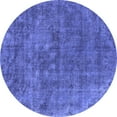 thumbnail image 1 of Ahgly Company Machine Washable Indoor Round Oriental Blue Industrial Area Rugs, 4' Round, 1 of 4