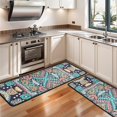 thumbnail image 3 of Kitchen Rugs Sets Of 2,Multicolor Ethnic Paisley Pattern Anti Fatigue Kitchen Mat Rugs Non Slip Washable,Decorative Kitchen Floor Mats for Kitchen,Sink,Laundry,17"x47"+17"x47", 3 of 5