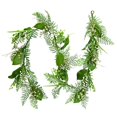 thumbnail image 1 of 6 ft. White Mini Flowers Greenery Garland, 1 of 1