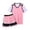 Pink, variant on Unisex Youth Adult Training Sportswear Team Outfit Kids 5-14 Years Summer V-Neck Short Sleeve Pants Set Athletic Field Casual School Campus Pink,5-6 Years