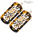 thumbnail image 3 of French Amie Swirls 2 ¼” Celluloid Handmade Tige Boule Snap Hair Clips for Women (WhiteTokyo, 2Pcs), 3 of 38