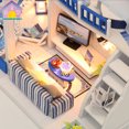 thumbnail image 2 of Muebles de casa de muñecas Modelo de bricolaje Casa de muñecas de madera en miniatura 3D Juguetes para niños (A) Likrtyny juguetes de los niños, 2 of 9