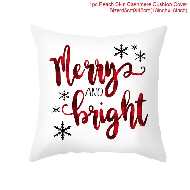 Funda de cojín navideña para decoración del hogar, funda de almohada con adornos navideños, regalos de Navidad, Año Nuevo, 2023, 2024