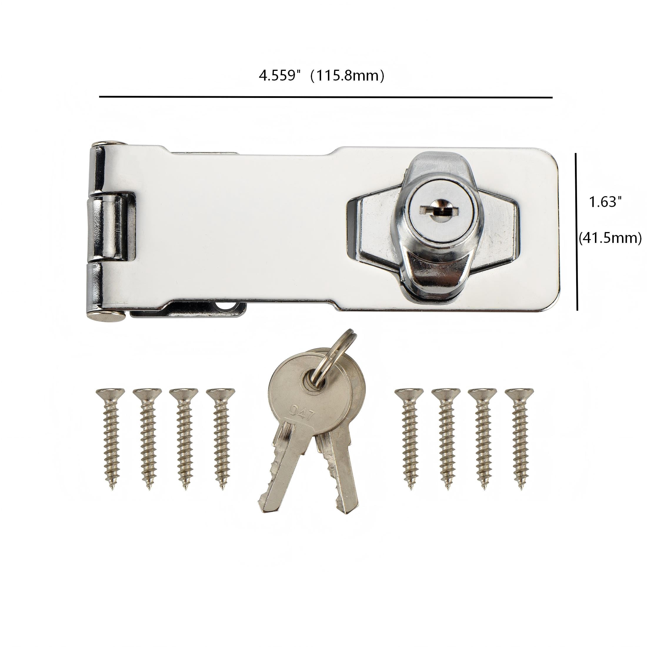Hyper Tough 4-1/2 in. Locking Safety Hasp, Chrome Plated