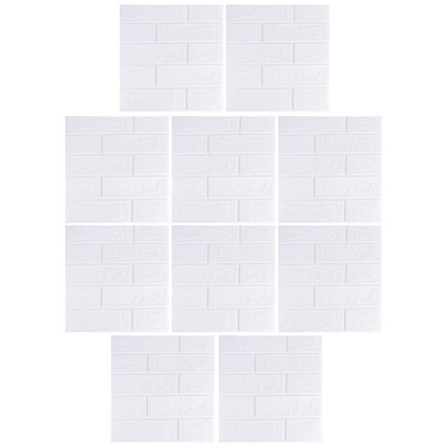FELTECHELECTR 10 pegatinas de pared de ladrillo 3D autoadhesivas para decoración de fondo de pared