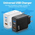 thumbnail image 3 of 65W ABS Portátil EU/US/UK GaN Tipo C Cargador De Teléfono Móvil Casa Oficina Viajes Adaptador Universal De Múltiples Enchufes USB, 3 of 4